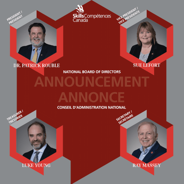 LE CONSEIL D’ADMINISTRATION NATIONAL DE SKILLS/COMPÉTENCES CANADA ÉLIT LE COMITÉ EXÉCUTIF POUR 2020-2021